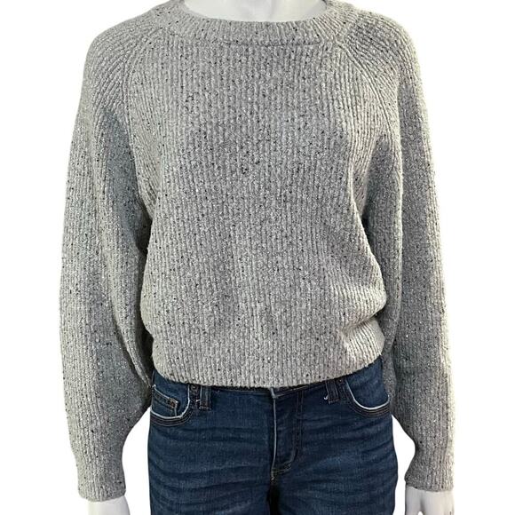 Express Womens Silver Shimmer Sweater Size XS - Picture 1 of 11